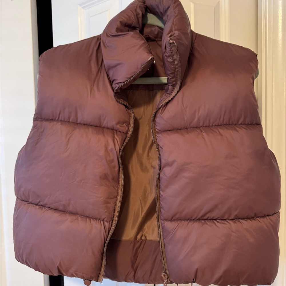 Women's Puffer Vest - Brown